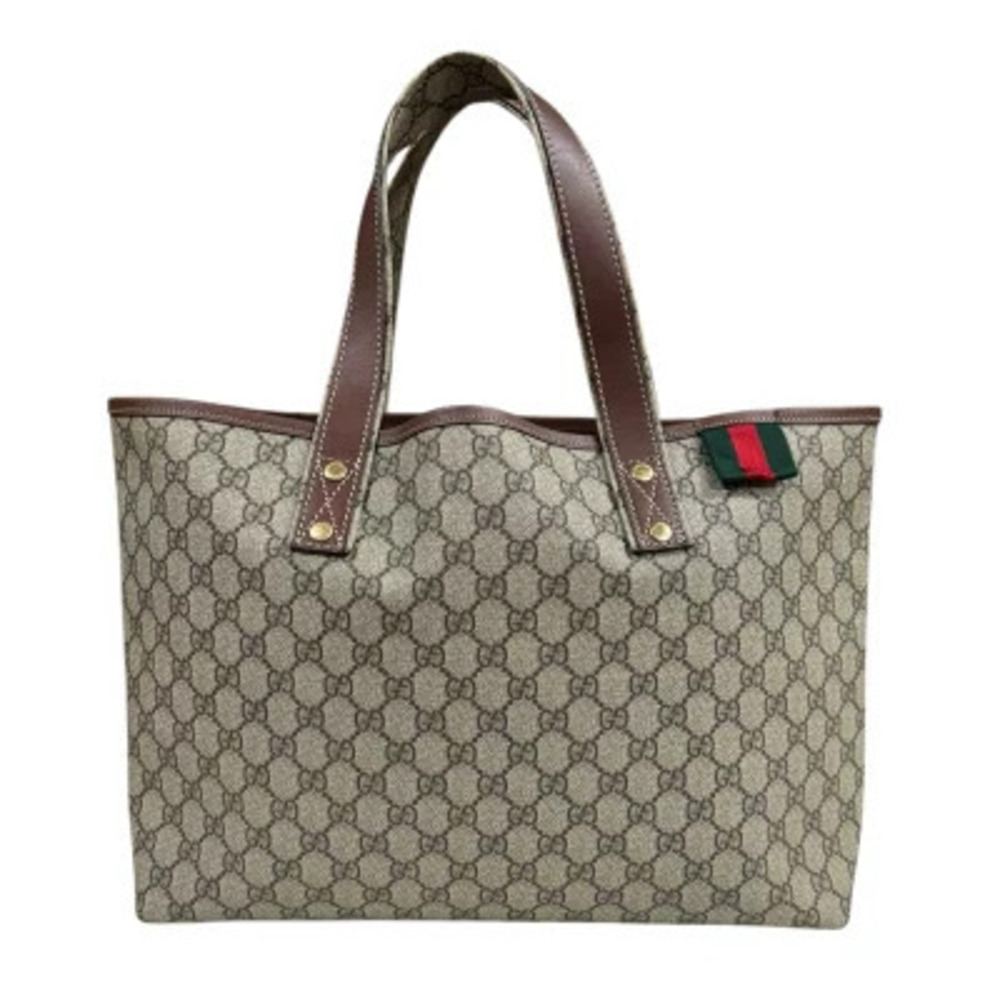 Gucci Sherry Tote Bag GG Supreme Canvas Beige